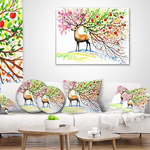 Fundas para almohadas decorativas con ciervos con hermosos - Imagen 4