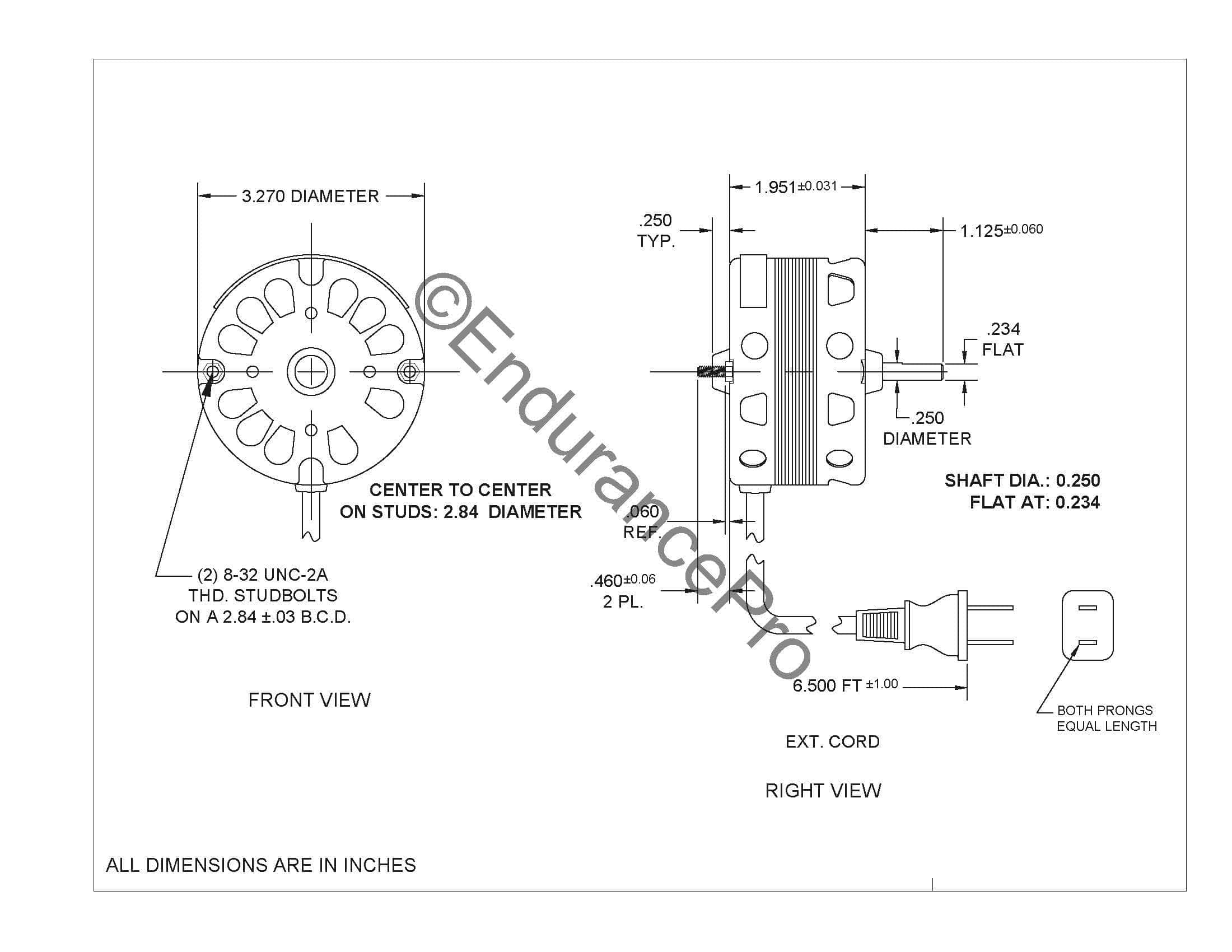 Motor de ventilador de 3.3 pulgadas de diámetro, reemplazo - Imagen 3