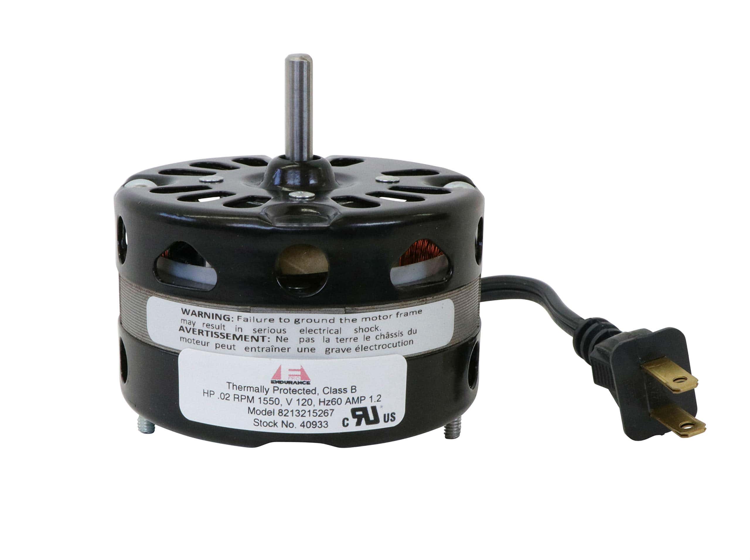 Motor de ventilador de 3.3 pulgadas de diámetro, reemplazo