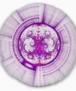 Designart Glowing Bright Purple Fractal Flower' Abstract