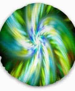 Almohada Decorativa con Diseño de Pétalos de Flores Verdes