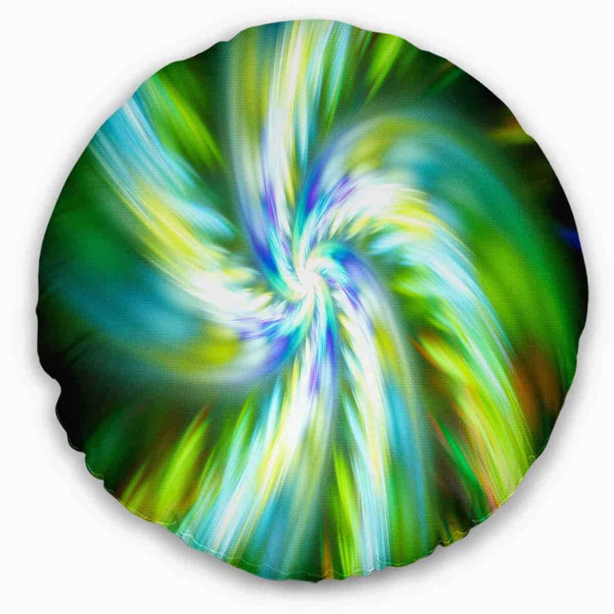 Almohada Decorativa con Diseño de Pétalos de Flores Verdes