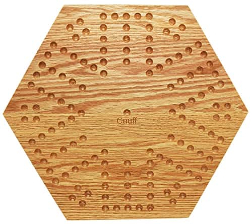 Tablero de Juego de Canicas de Roble Macizo de Doble Cara - Imagen 3