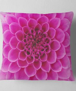 Almohada grande de flor rosa y pétalos para sala de estar,