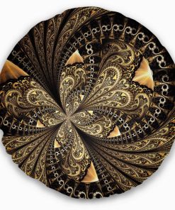 Diseño Arte Marrón Fractal Patrón de Flor Digital Funda de