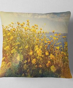 Diseño Art Wild Flores Amarillas Pradera Throw Sala de