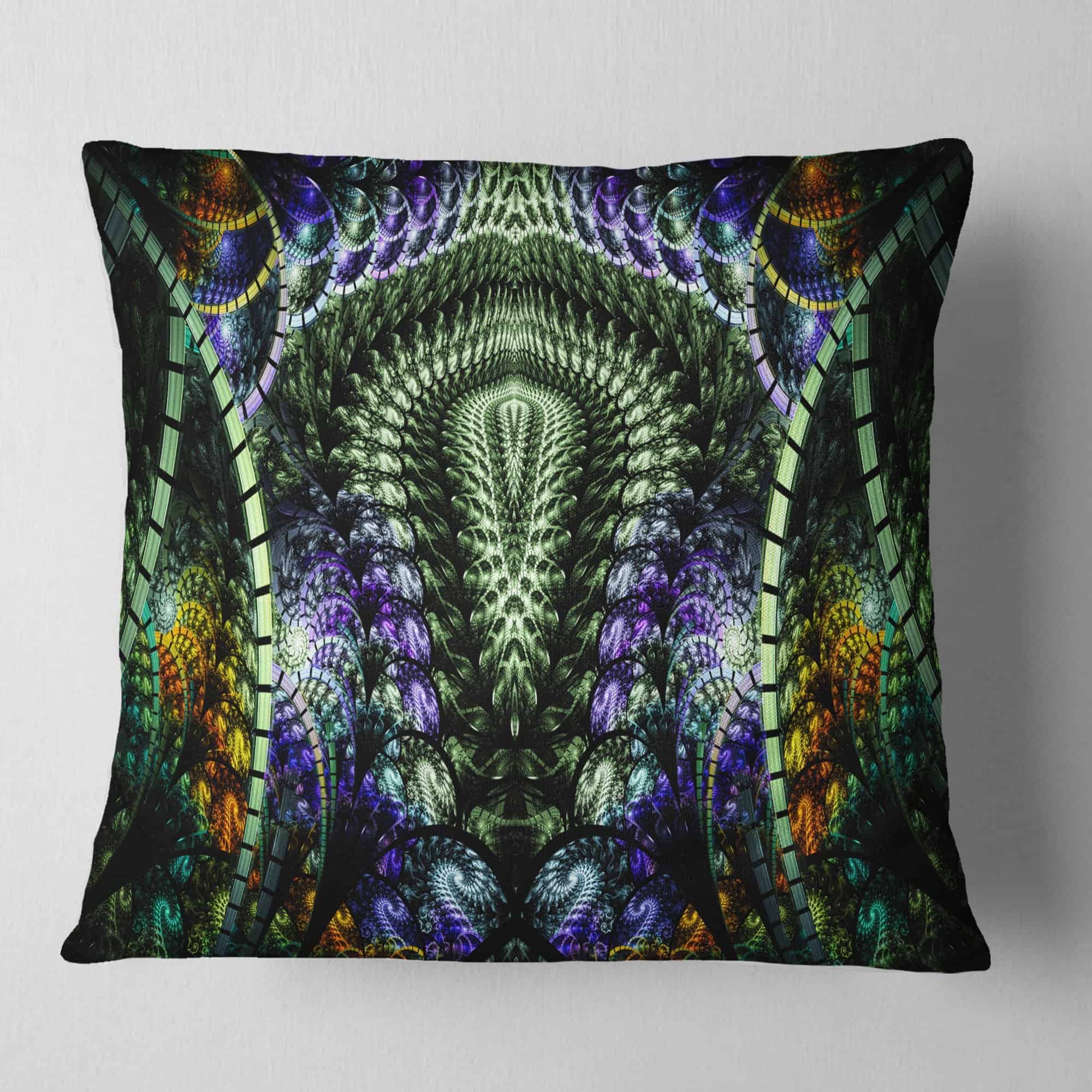 Diseño Único Colorido Fractal Patrón Abstracto Tiro Sala de