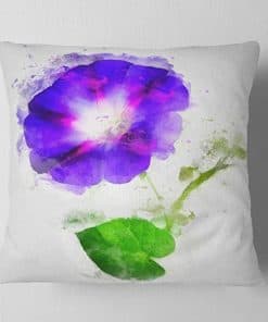 Almohada Decorativa 'Ilustración de Blue Gentiana Alpina'