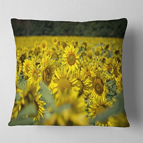 Almohadas Decorativas 'Campo de Girasoles Brillantes' para