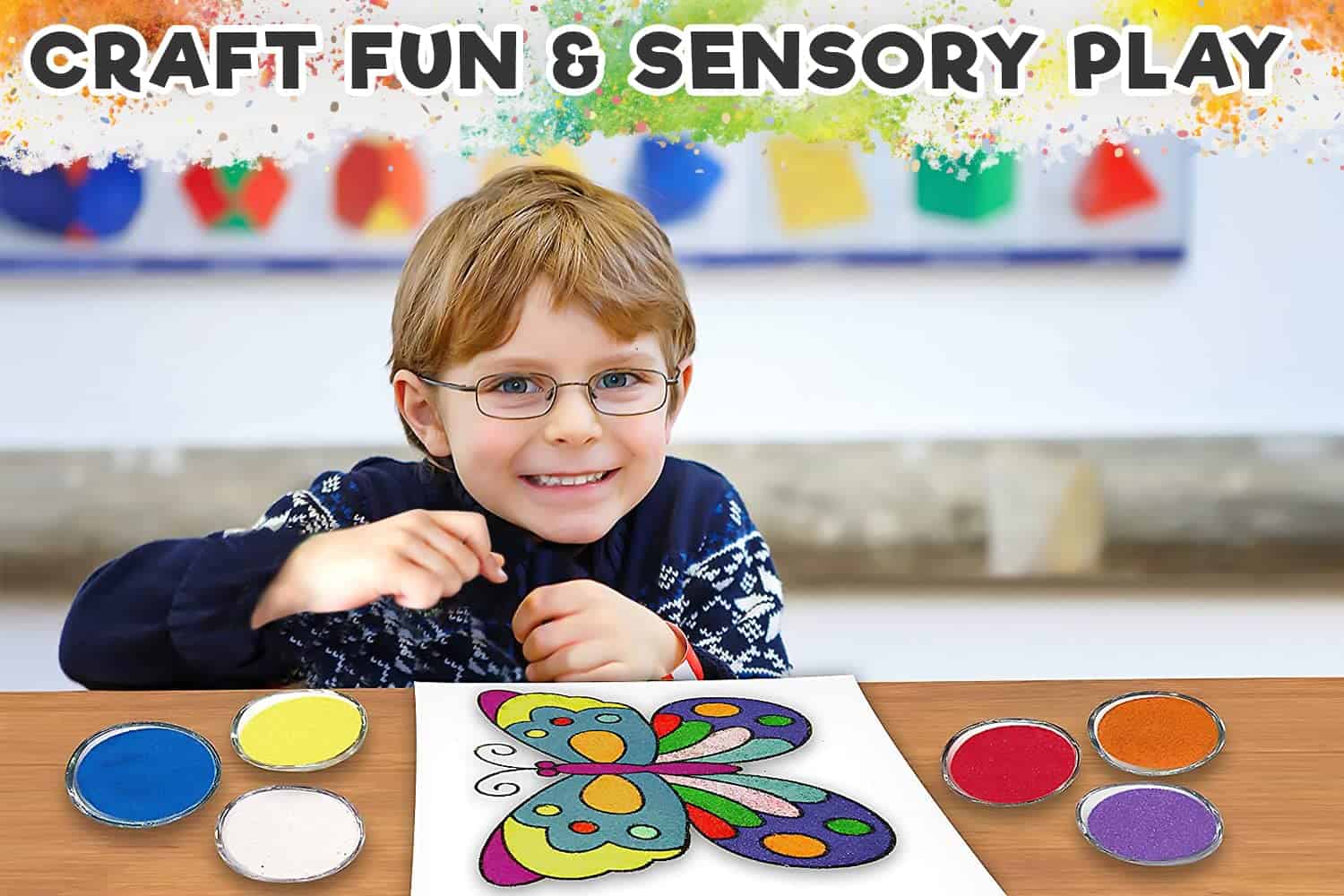 CuteyCo CraftySand Bolsa Grande: 16 libras y 16 colores - Imagen 6