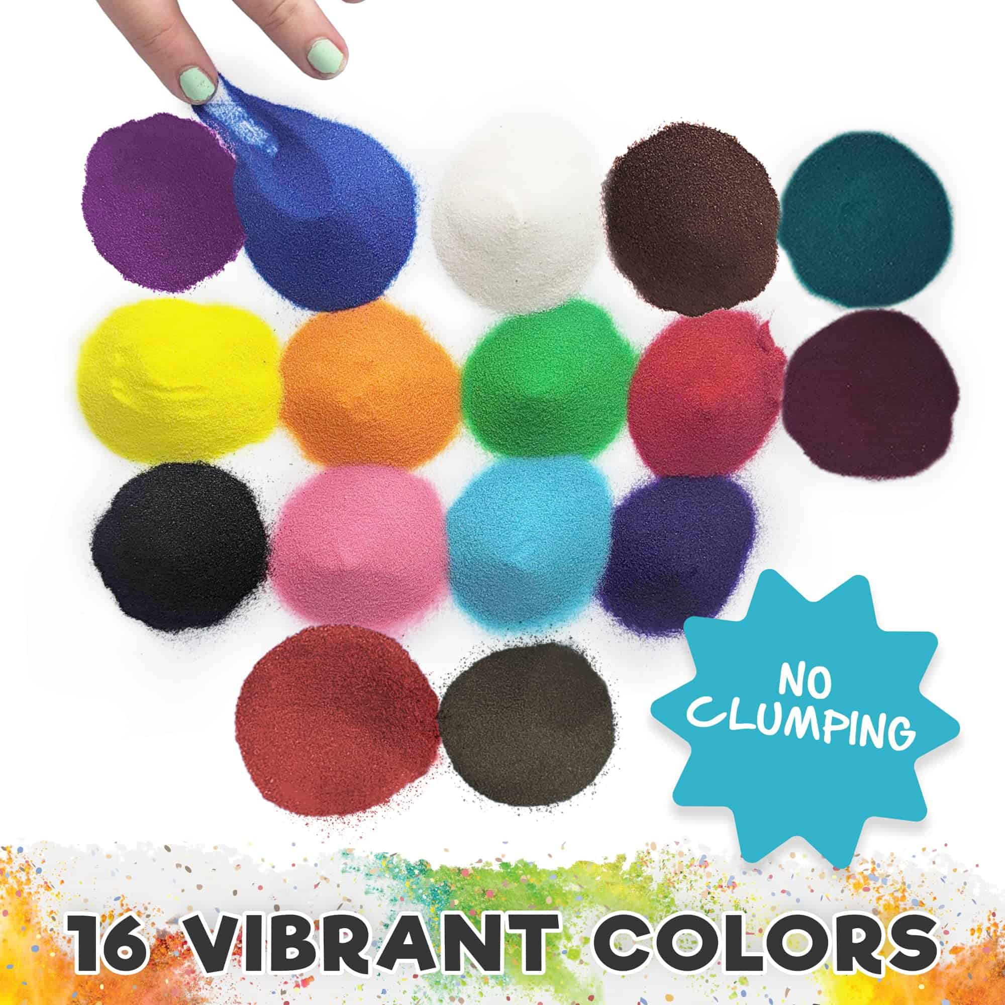 CuteyCo CraftySand Bolsa Grande: 16 libras y 16 colores - Imagen 5