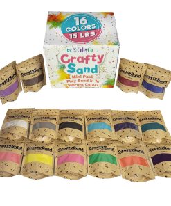CuteyCo CraftySand Bolsa Grande: 16 libras y 16 colores