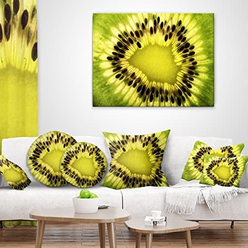 Almohadas decorativas con semillas verdes de kiwi y patrón - Imagen 4