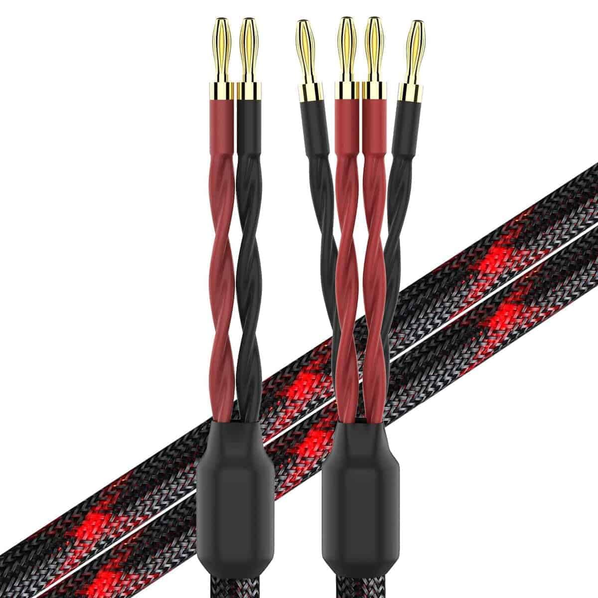 Cable de altavoz bi-cable k4B-2B (2 conectores banana - 4