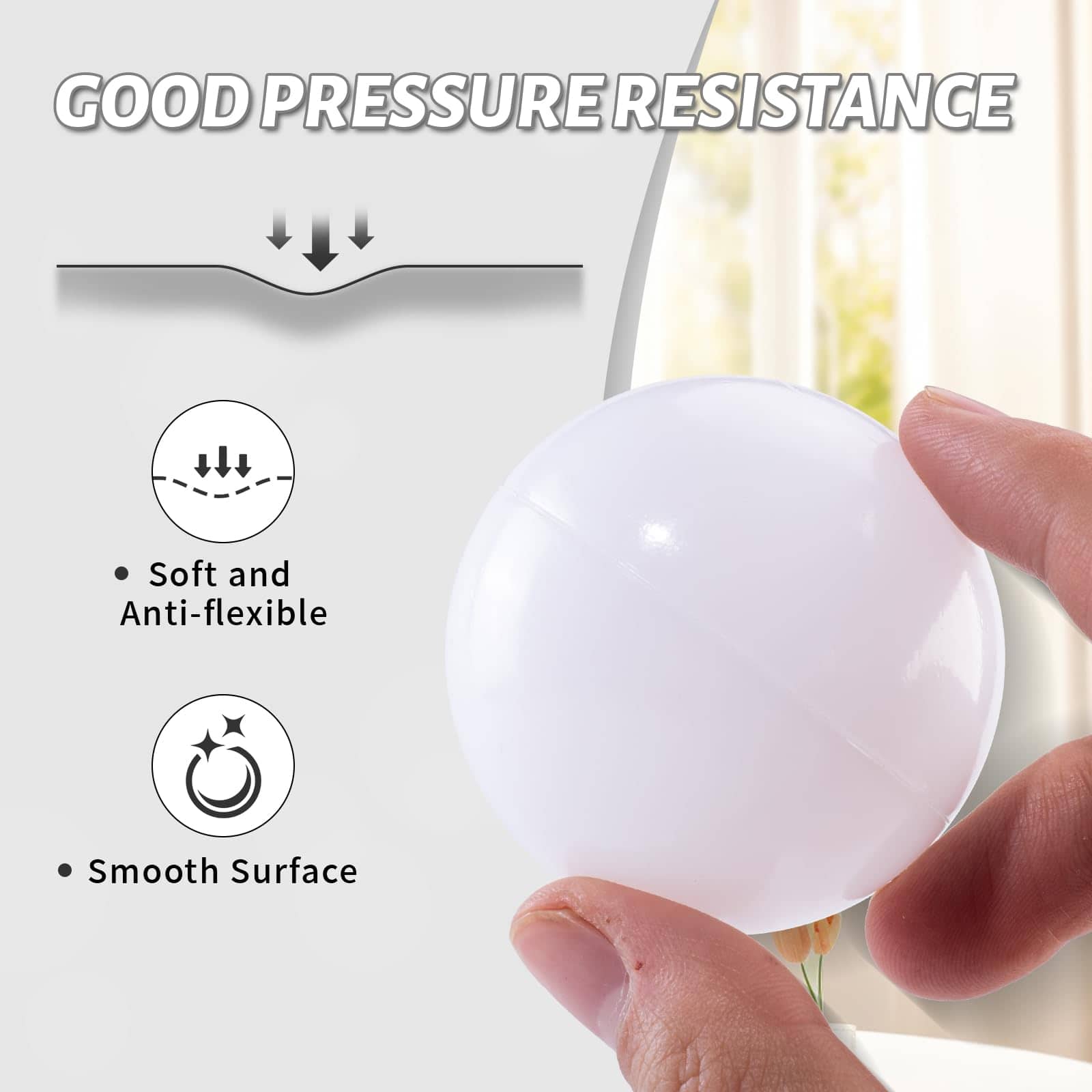 Bolas de Piscina para Niños, 200 piezas de -Blanco - Imagen 4