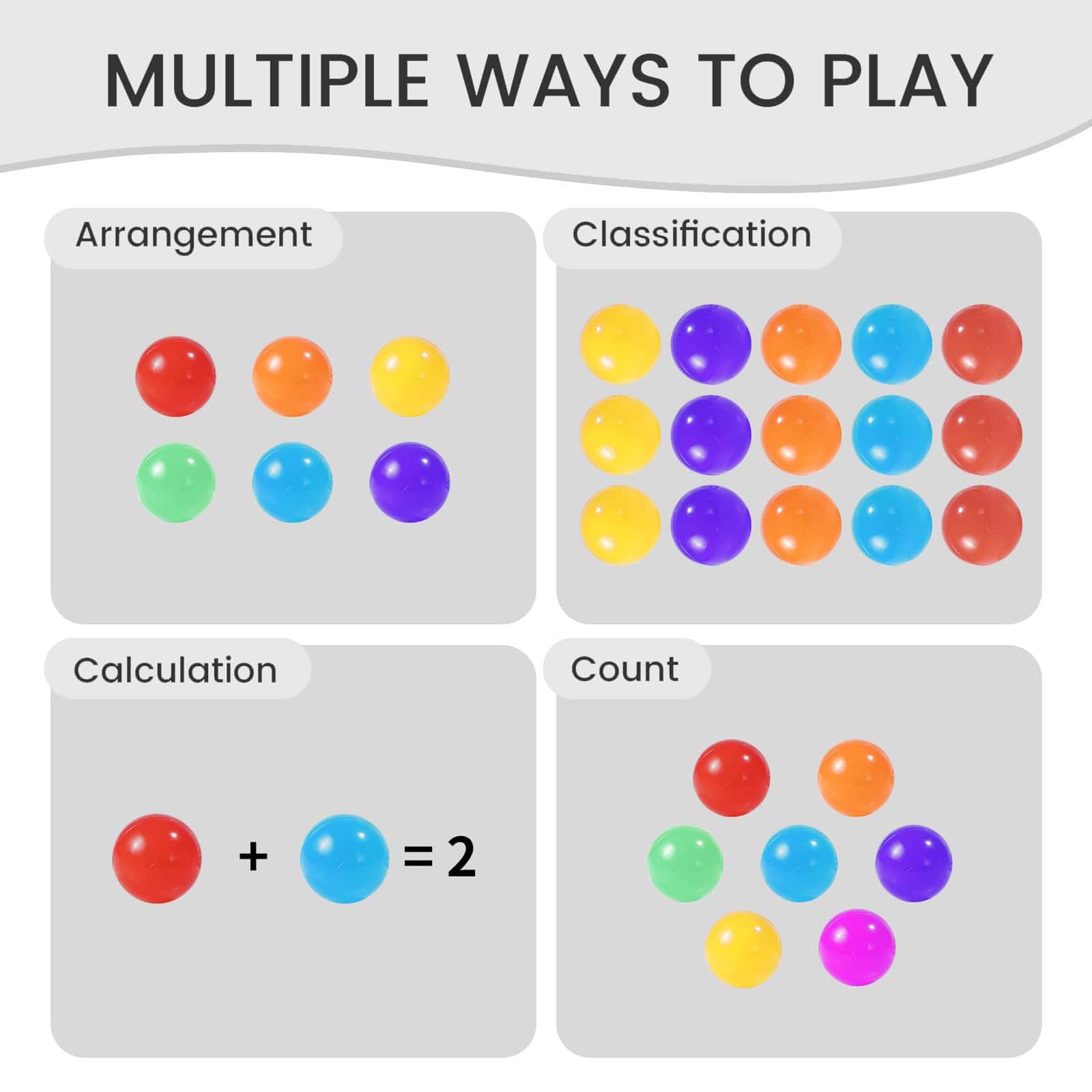 Bolas de Piscina para Niños, 200 piezas de -Blanco - Imagen 5