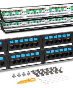 Panel de Parcheo CAT6 de la Serie Supreme de AMPCOM, 48
