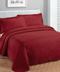 Elegante Hogar Hermoso Cubrecama de Flores con Rayas