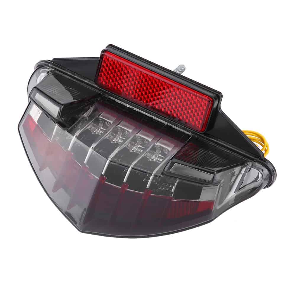 Keenso Luz de Freno LED para Motocicleta con Luz de Giro,