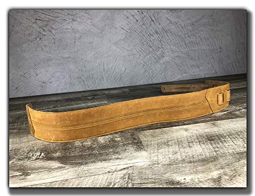 Correa de guitarra de cuero acolchado de grano completo - Imagen 3