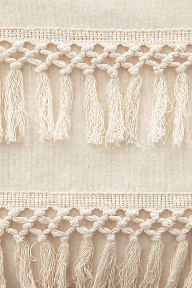 Funda de Edredón Blanco con Borlas de Algodón (96 pulgadas - Imagen 5