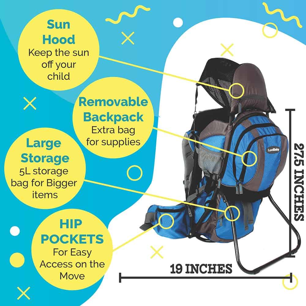 Portabebés de excursionismo Premium 2 en 1 Luvdbaby - - Imagen 4