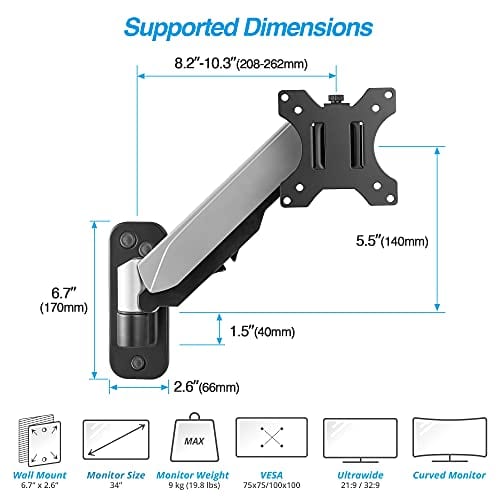 AVLT Soporte de pared para monitor individual de 13" a 32" - Imagen 3