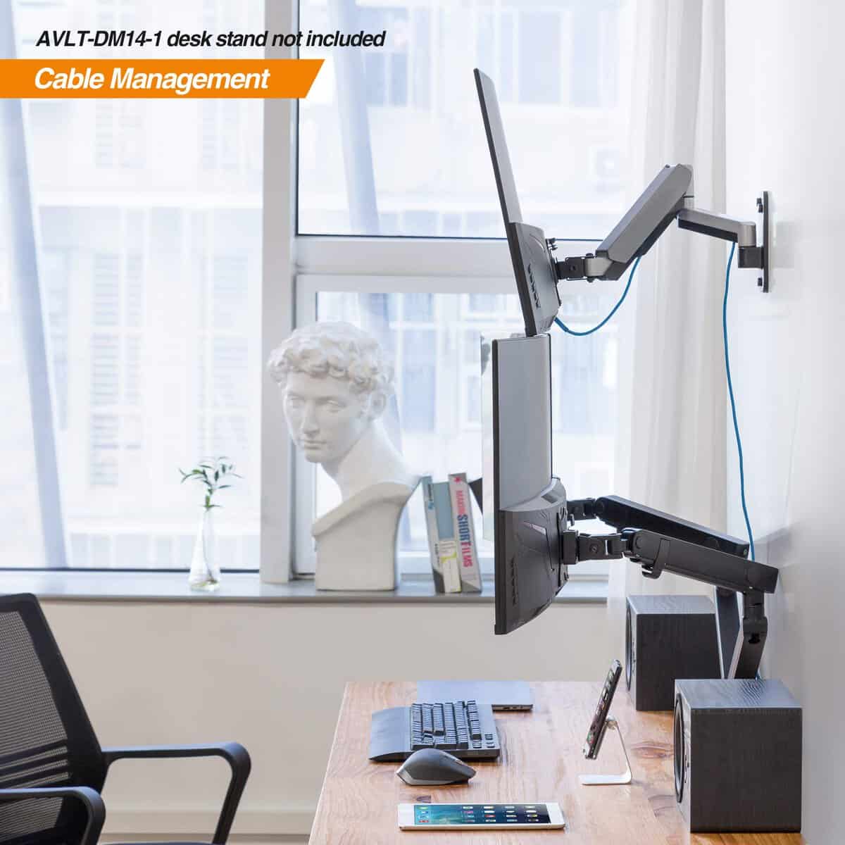 AVLT Soporte de Pared para Monitor Único Extendido de - Imagen 6