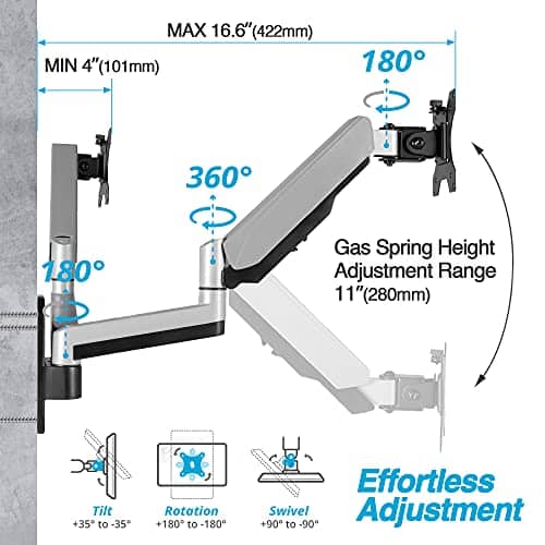 AVLT Soporte de Pared Dual Extendido para Monitor de - Imagen 4