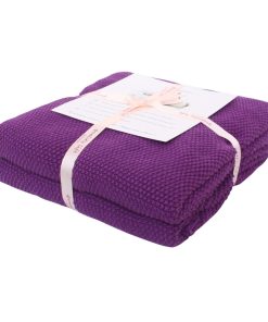 Manta de Lana Adory Sweety Moss Stitch Sólida Suave para