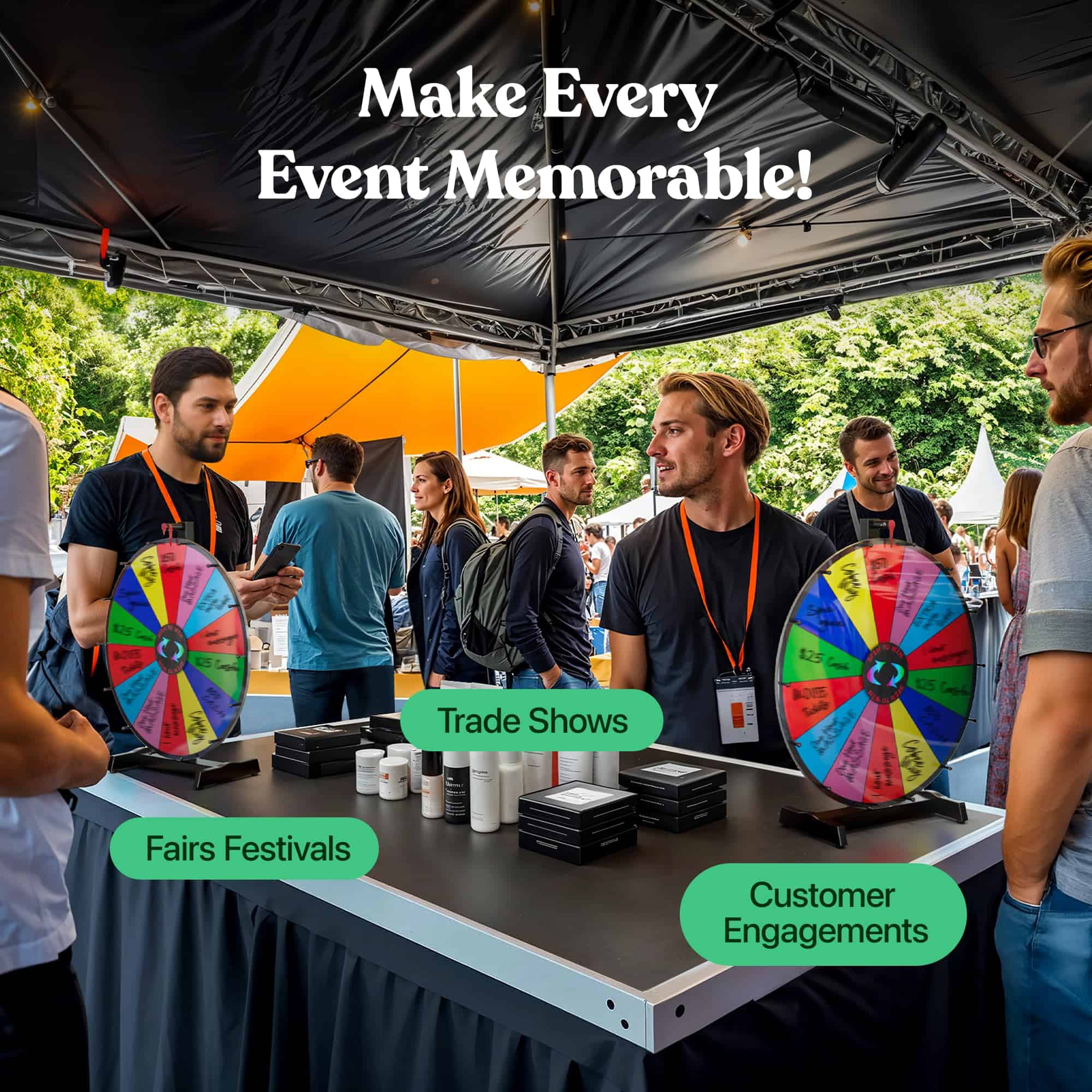 Ruleta de Premios Giratoria de 18 Pulgadas - 14 Espacios - Imagen 4