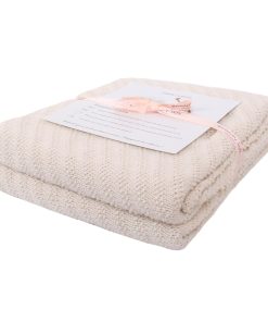 Manta de Lana Adory Sweety Moss Stitch de Punto Sólido