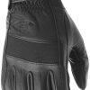 Guantes de Cuero Completo para Motocicleta -Negro
