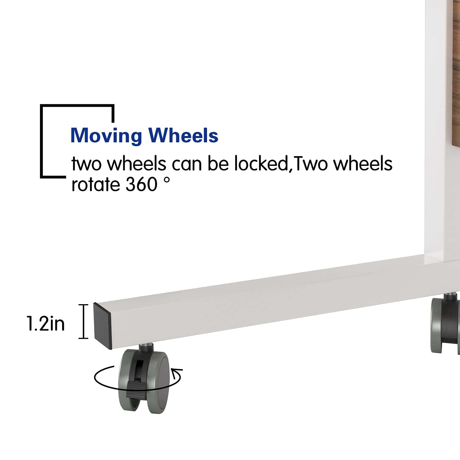 DlandHome Mesa Auxiliar de 31.4 Pulgadas con Estante para - Imagen 6