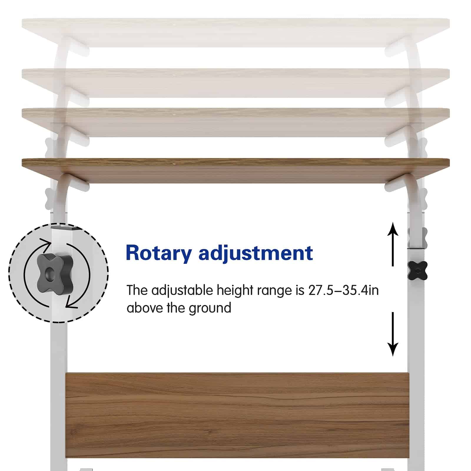 DlandHome Mesa Auxiliar de 31.4 Pulgadas con Estante para - Imagen 8