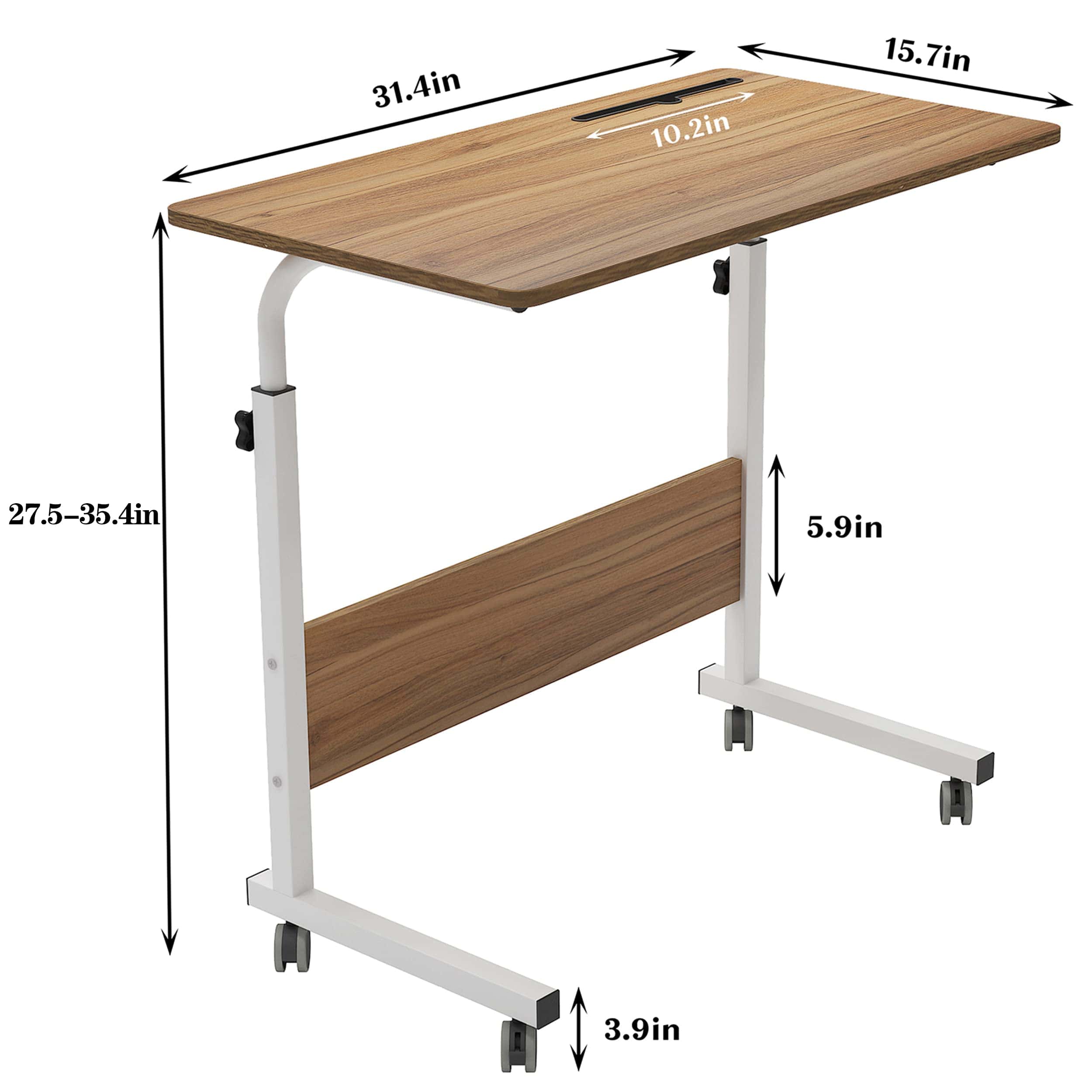 DlandHome Mesa Auxiliar de 31.4 Pulgadas con Estante para - Imagen 5