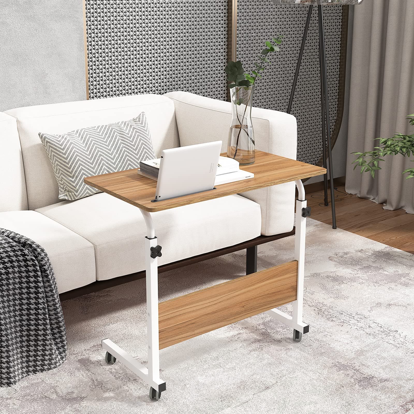 DlandHome Mesa Auxiliar de 31.4 Pulgadas con Estante para - Imagen 3