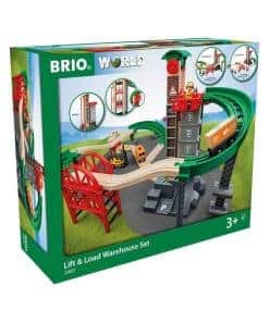 BRIO World 33887 Set de Almacén Elevador y Carga | Juego de