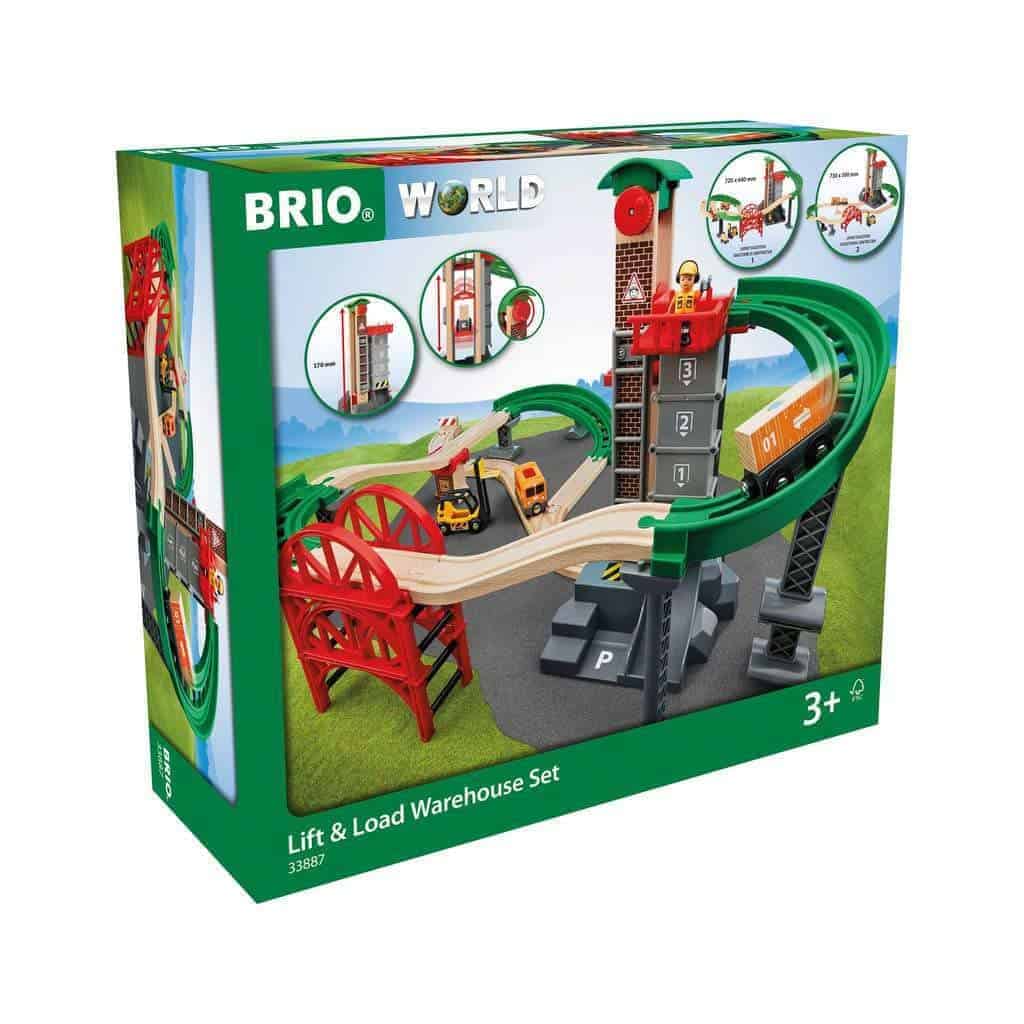 BRIO World 33887 Set de Almacén Elevador y Carga | Juego de