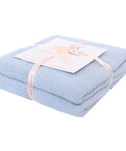 Manta de Lana Tejida Adory Sweety Moss Stitch Suave para