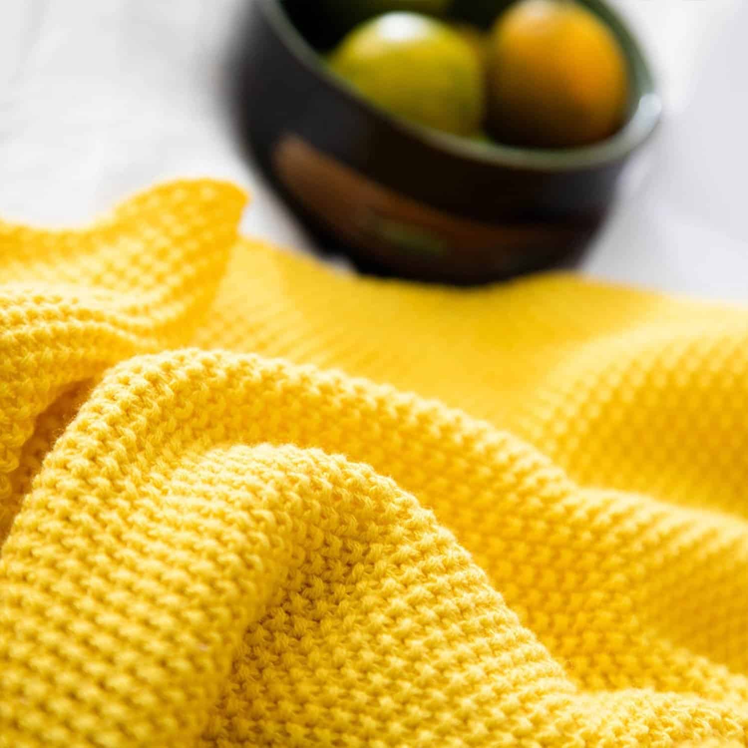 Manta de Lana Adory Sweety Moss Stitch Solid Suave para - Imagen 5