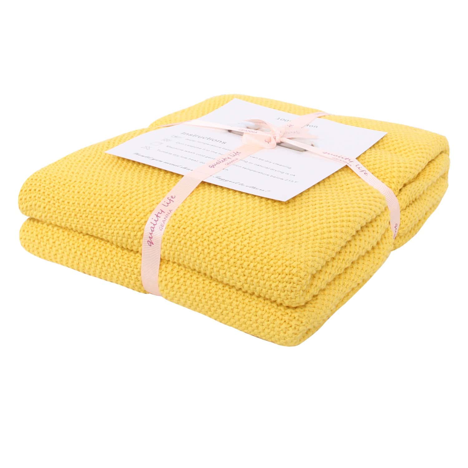 Manta de Lana Adory Sweety Moss Stitch Solid Suave para