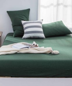 Juego de Sábanas LIFETOWN 100% Jersey Knit -Verde Oscuro Jas