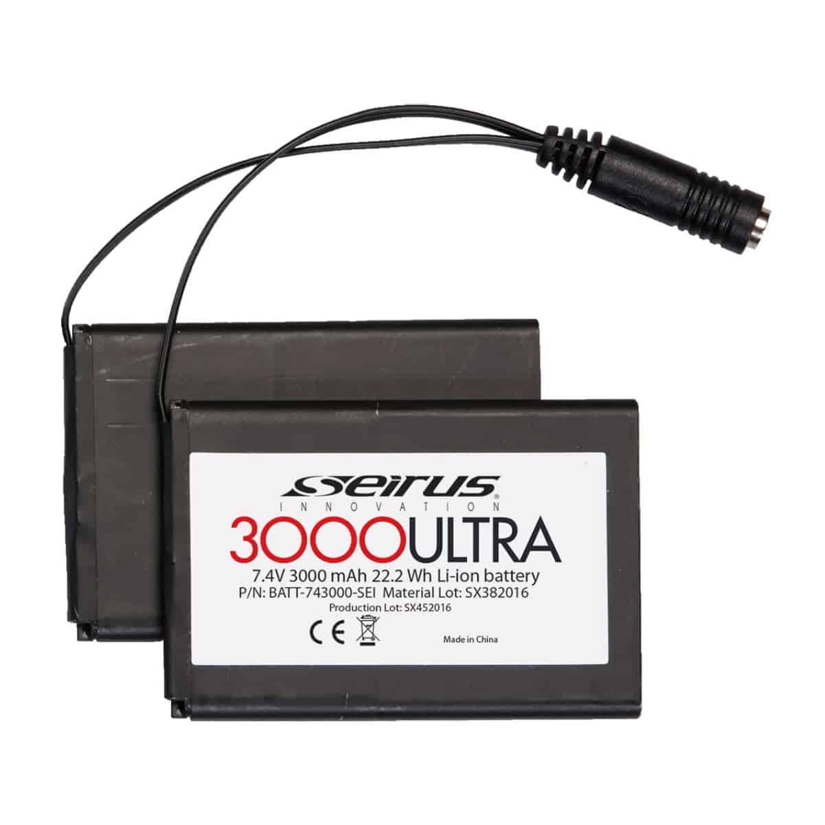 Batería Seirus Heat Touch 3000 Ultra 7.4V 3000mAh - 1pc