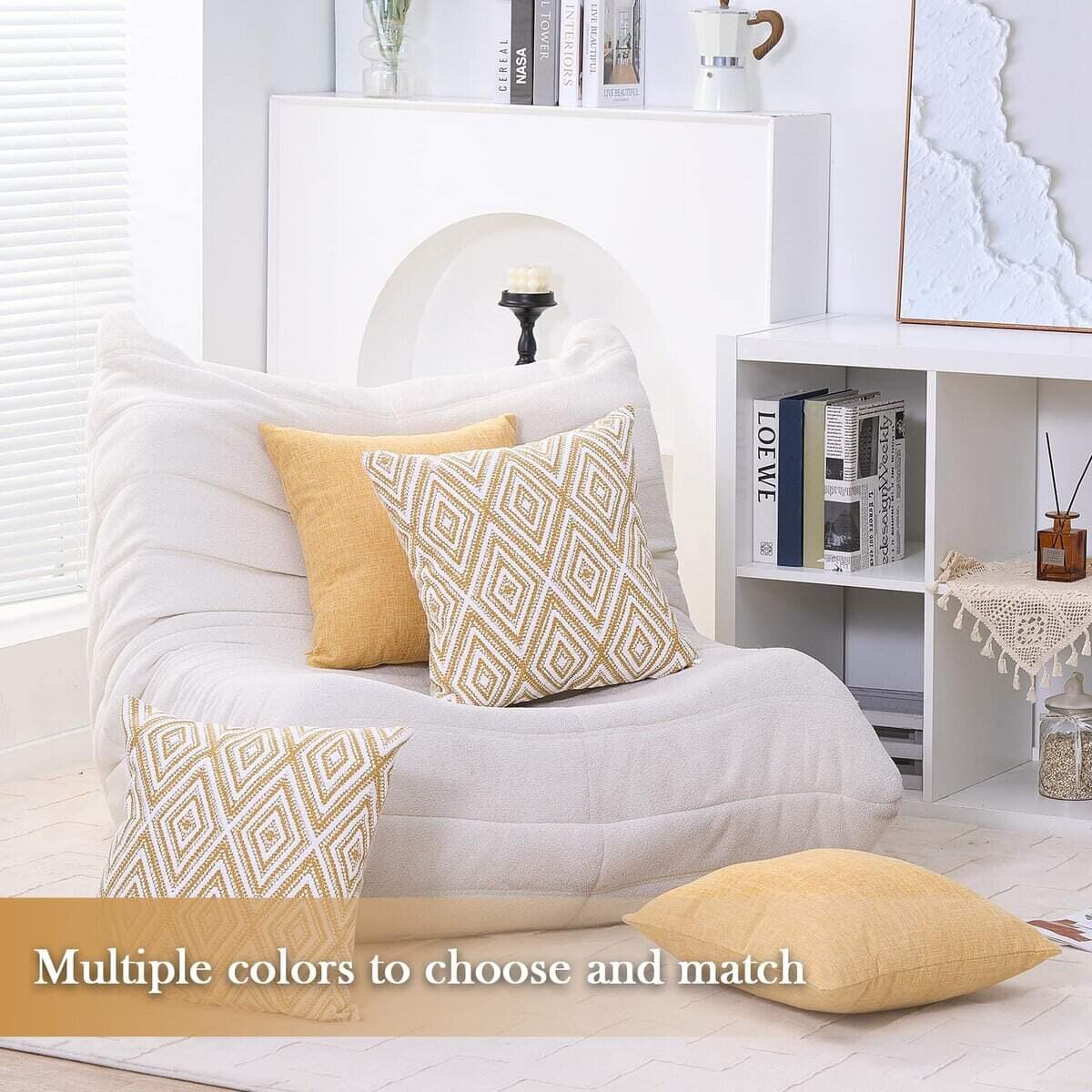 Juego de 4 Fundas de Cojín Decorativas con Diseño - Imagen 7