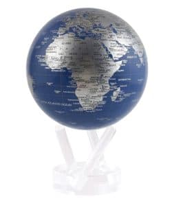MOVA Globe Metálico Azul y Plata 4.5"