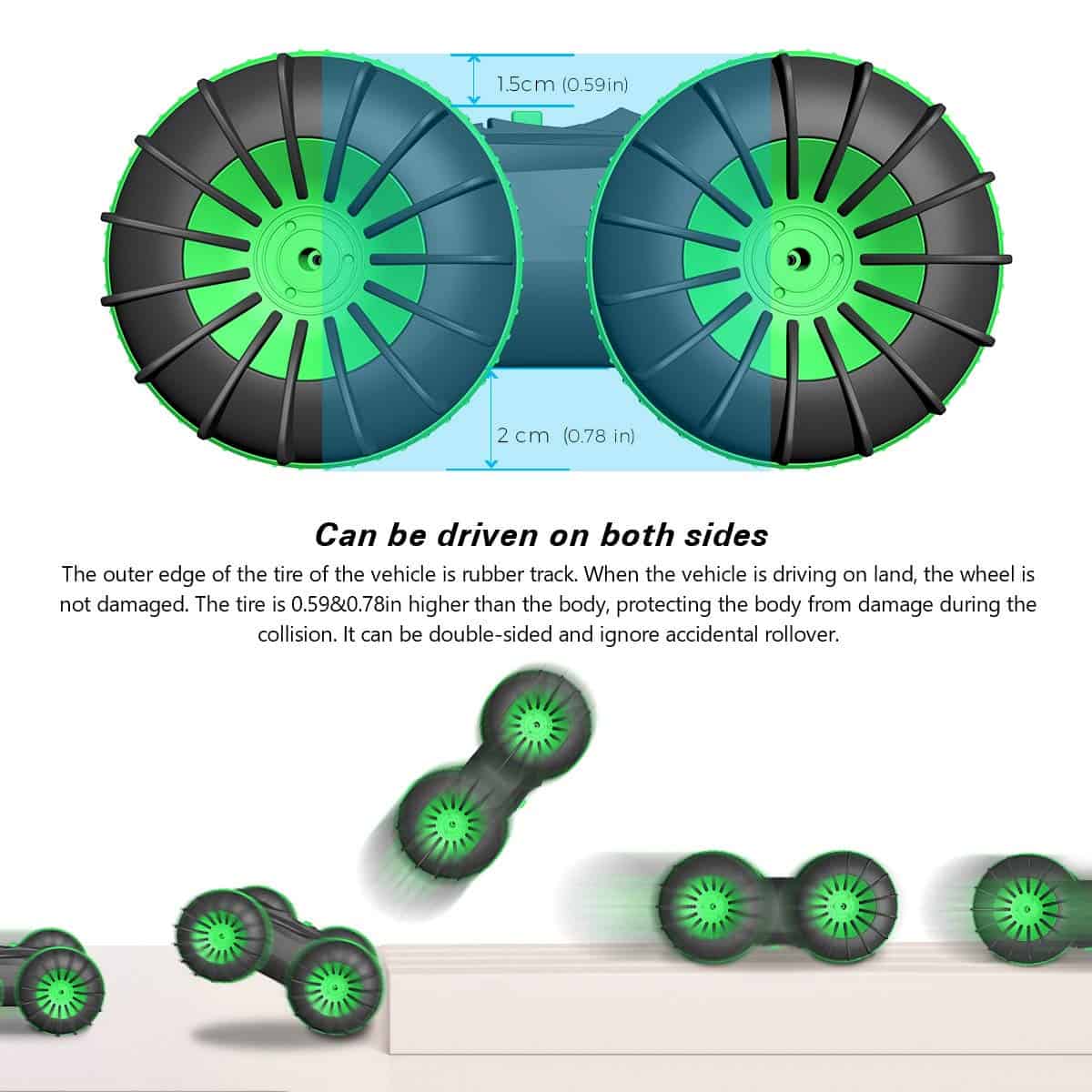 Coche Barco Anfibio de Control Remoto para Niños de 6-12 - Imagen 5
