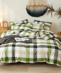 DONEUS 100% Funda de Edredón de Algodón Lavado Tamaño Queen