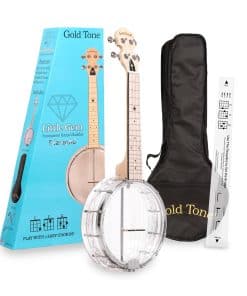 Ukelele de 4 Cuerdas Gold Tone Little Gem, Derecho, Claro