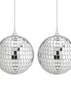 Bolas de Espejo Kicko - Adornos Colgantes Plateados de 4